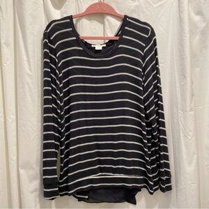 Anthropologie Somerset Pullover by Clu + Willoughby with Ruffle Bow Back Size XL